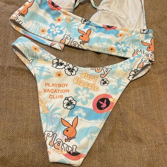 Pacsun x Playboy Surf Tie Front Tankini Swimsuit Bikini Set - Picture 4 of 4